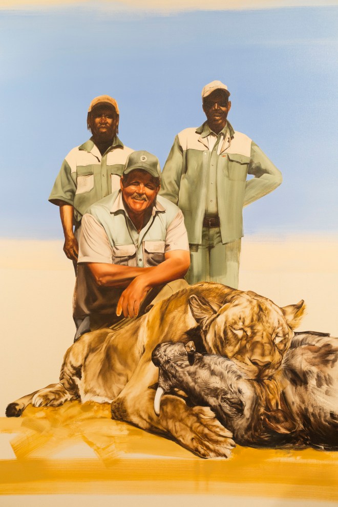 Meleko Mokgosi, 'In essence, you can only describe the democratic intuition as other people's children, not just yours, Exordium,' 2013-2014 (detail)