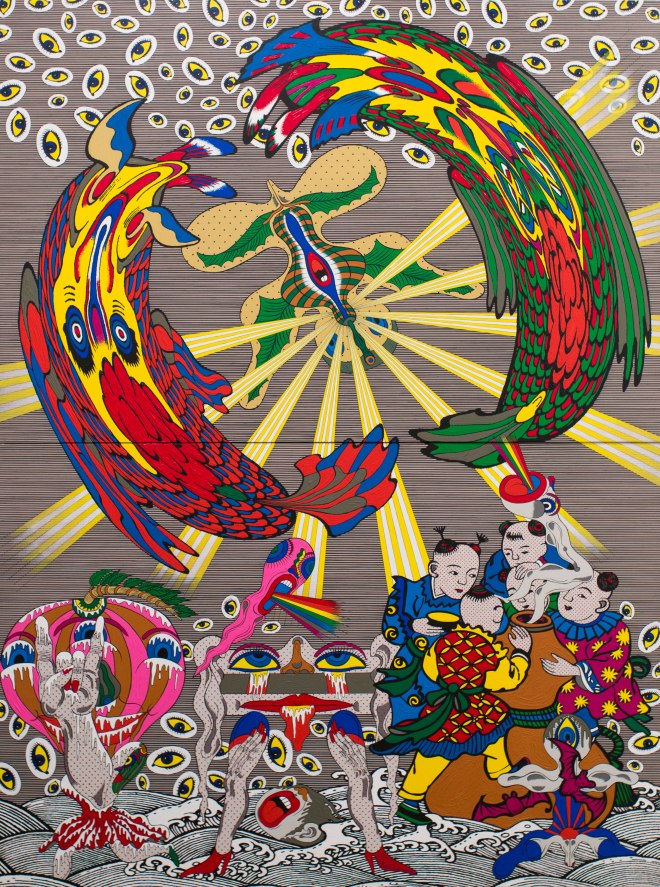 Keiichi Tanaami, 'Spinning Beams,' 2009