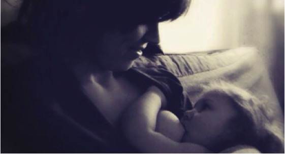 Toronto photographer Heather Bays had her Facebook account deleted after posting this photo of herself breastfeeding her child. �